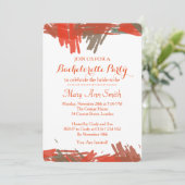 抽象的な水彩画の独身パーティー 招待状 (スタンド正面)