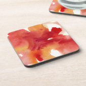 抽象的な水彩画の絵画 コースター (左側)
