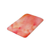 抽象的な水彩画の背景-オレンジ バスマット (アングル)