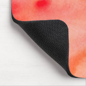 抽象的な水彩画の背景-オレンジ マウスパッド (コーナー)