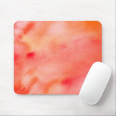 抽象的な水彩画の背景-オレンジ マウスパッド (マウス)
