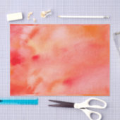 抽象的な水彩画の背景-オレンジ 薄葉紙 (クラフト)