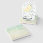 抽象的な水彩画の背景 ストーンコースター (横)