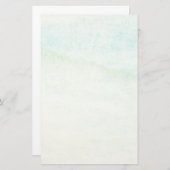 抽象的な水彩画の背景 便箋 (正面/裏面)