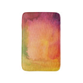 抽象的な水彩画の色彩の鮮やかな背景 バスマット (正面縦)