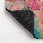 抽象的な水彩画の花の芸術のマウスパッドのマウスパッド マウスパッド (コーナー)