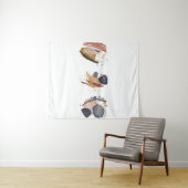 抽象的な水彩画の要素 タペストリー (インサイチュ(横))