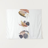 抽象的な水彩画の要素 タペストリー (正面(横))