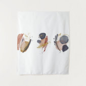 抽象的な水彩画の要素 タペストリー (正面)