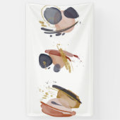 抽象的な水彩画の要素 横断幕 (縦)