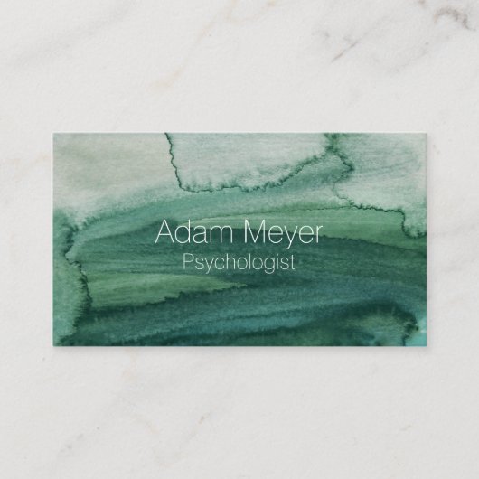 抽象的な水彩画の質の上品な名刺 名刺 (正面)