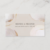 抽象的な水彩画の輝くラグジュアリーエレガントゴールド 紹介カード (正面)