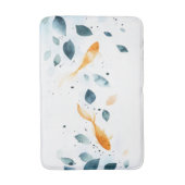 抽象的な水彩画の鯉の魚の静けさ バスマット (正面縦)