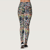 抽象的な水彩画アート レギンス (裏面)