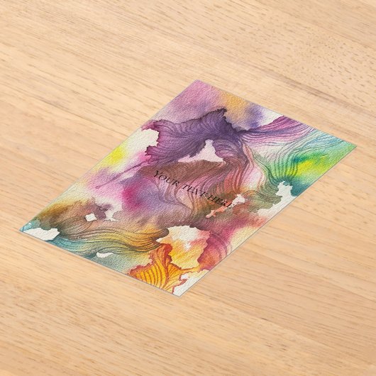 抽象的な水彩画 アクリル招待状 (レイダウン)