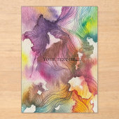 抽象的な水彩画 アクリル招待状 (正面)