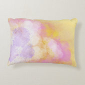 抽象的な水彩画-オレンジ背景 アクセントクッション (裏面)