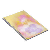 抽象的な水彩画-オレンジ背景 ノートブック (右側)