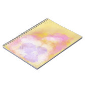 抽象的な水彩画-オレンジ背景 ノートブック (左側)