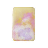 抽象的な水彩画-オレンジ背景 バスマット (正面縦)