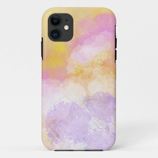 抽象的な水彩画-オレンジ背景 Case-Mate iPhoneケース (裏面)