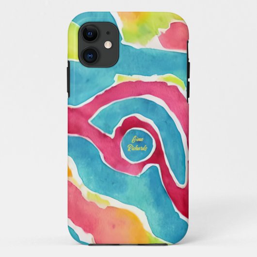抽象的な水彩画 Case-Mate iPhoneケース (裏面)