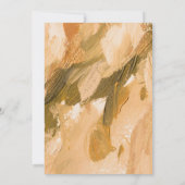 抽象的な水彩筆致のウェディング 招待状 (裏面)