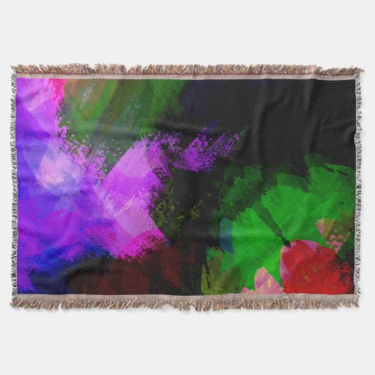 抽象的な水彩絵の具 2 スローブランケット (正面)