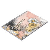 抽象的な水彩花の芸術 ノートブック (左側)