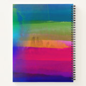 抽象的な水彩虹の色 ノートブック (裏面)