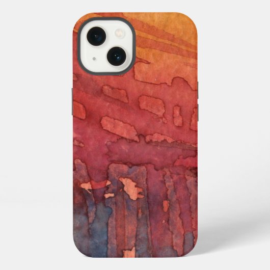 抽象的な水彩 3 iPhoneケース (裏面)