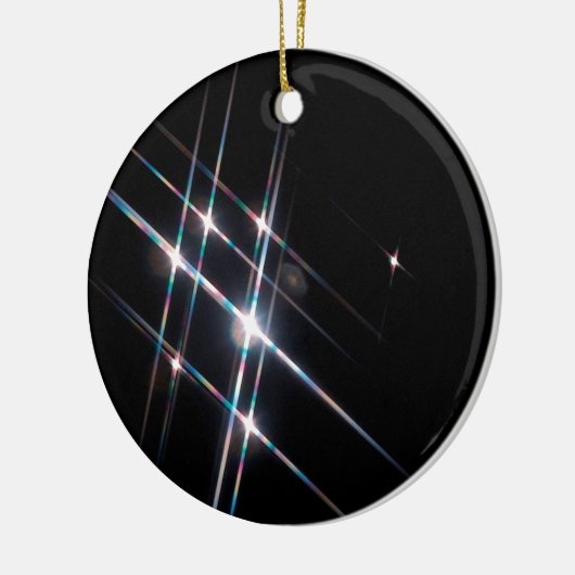 抽象的な水晶はマトリックスを反映します セラミックオーナメント (左)