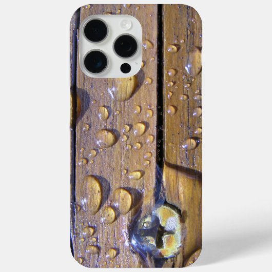 抽象的な水玉模様のステンドウッドのクローズアップ写真 Case-Mate iPhoneケース (裏面)