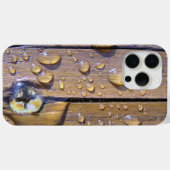 抽象的な水玉模様のステンドウッドのクローズアップ写真 Case-Mate iPhoneケース (裏面 (横))