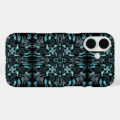 抽象的な水生シェードの繰り返しパターン渦巻き Case-Mate iPhoneケース (裏面 (横))