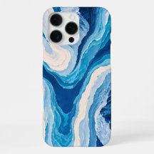 抽象的な氷河の地形 ブルー&ゴールド iPhone 6 W