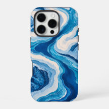 抽象的な氷河の地形 ブルー&ゴールド iPhone 6 W