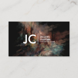 抽象的な油絵の専門のモノグラムの暗闇 名刺
