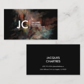 抽象的な油絵の専門のモノグラムの暗闇 名刺 (正面/裏面)