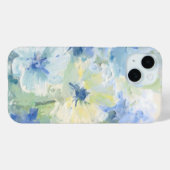 抽象的な油絵の青い花の印象派 Case-Mate iPhoneケース (裏面 (横))