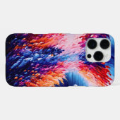 抽象的な油絵テクスチャー スマホケース iPhoneケース (裏面横)