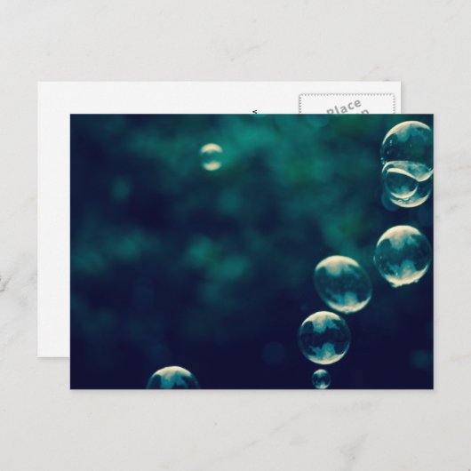 抽象的な泡の写真を吹く ポストカード (正面/裏面)