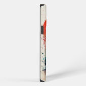 抽象的な波とビーチアート iPhoneケース (右側面)