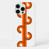 抽象的な波のカール融合ファインアートパターン iPhoneケース (裏面)