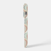 抽象的な波のパターン iPhoneケース (左側面)