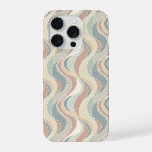 抽象的な波のパターン iPhoneケース (裏面)