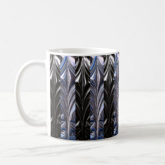 抽象的な波のマグカップ コーヒーマグカップ (左)