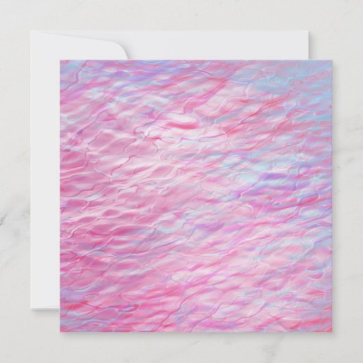 抽象的な波線のパターン 招待状 (正面)