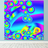 抽象的な波 キャンバスプリント (インサイチュ (ウッドフロア))