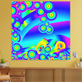 抽象的な波 キャンバスプリント (インサイチュ (リビング))